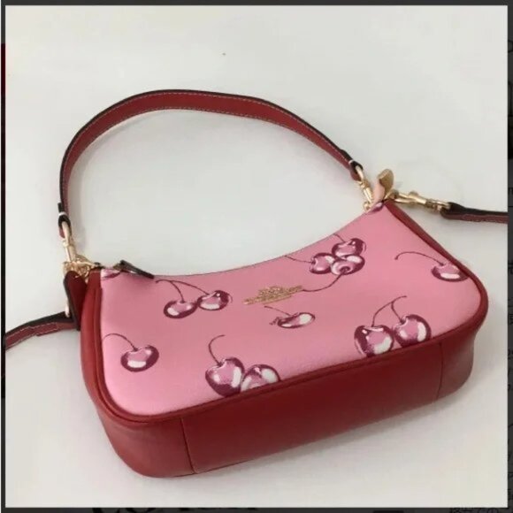 Coach Pink Cherry Pattern Shoulder Bag - Picture 5 of 6